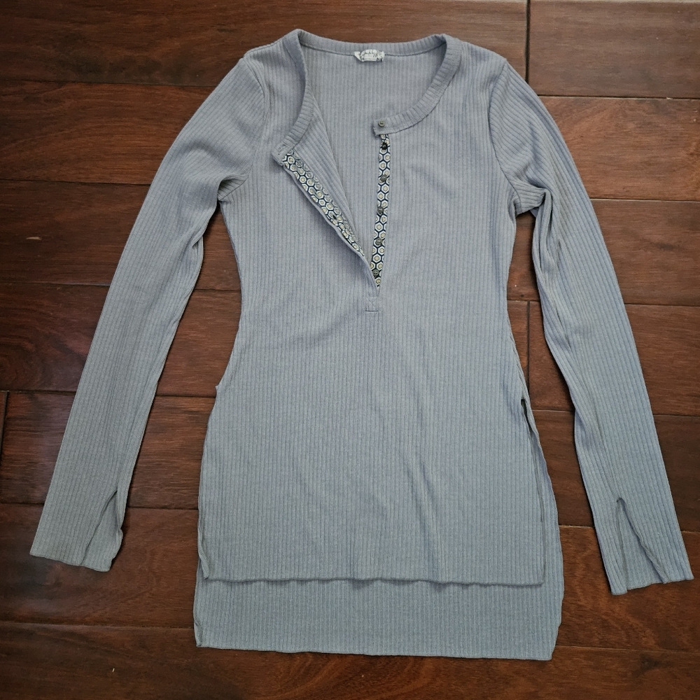 Free People Ribbed L/S Top XS